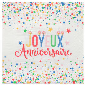 Napkins Happy Birthday 33 x 33 cm