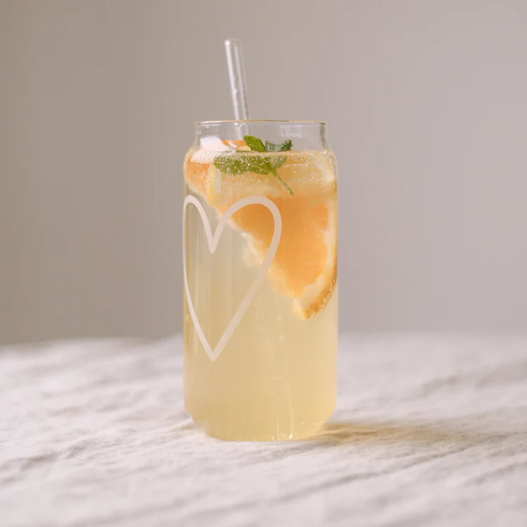 Tall Drinking Glass Heart