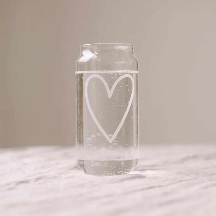 Tall Drinking Glass Heart