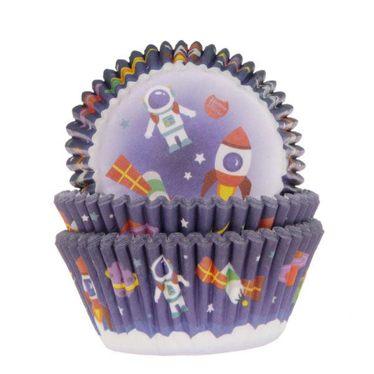 House of Marie Cupcake-Förmchen Weltraum 48 Stk