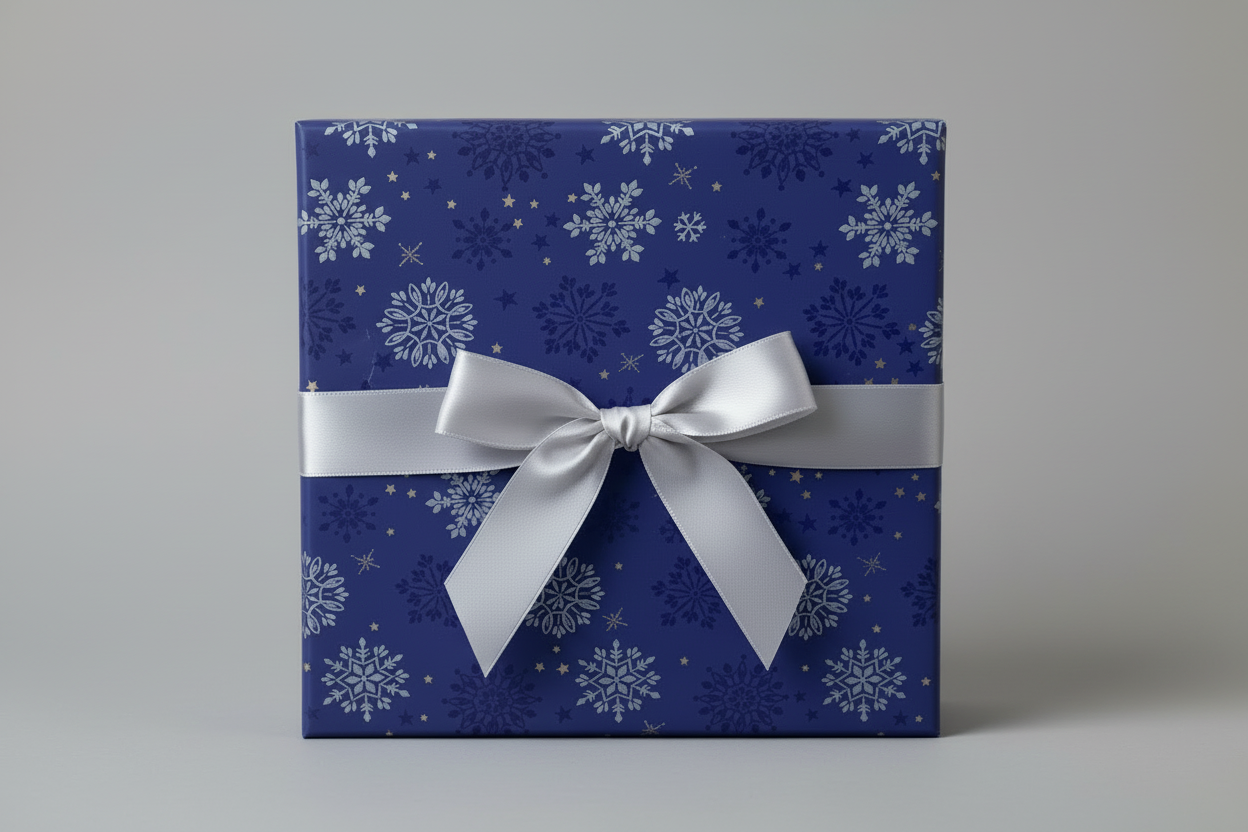 Gift Wrapping Paper Snowflakes Dark Blue 50x70cm