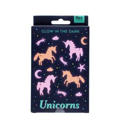 Leuchtende Aufkleber Im Dunkeln  (Box mit 24 Stück) - Einhörner