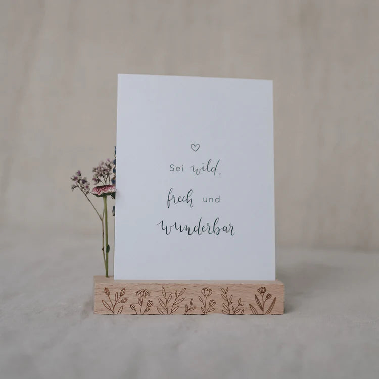 Card and Flower Holder Set of 2 - 12 cm Flower Meadow