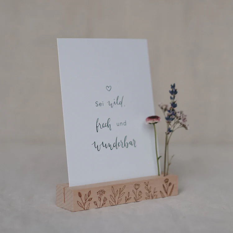 Card and Flower Holder Set of 2 - 12 cm Flower Meadow