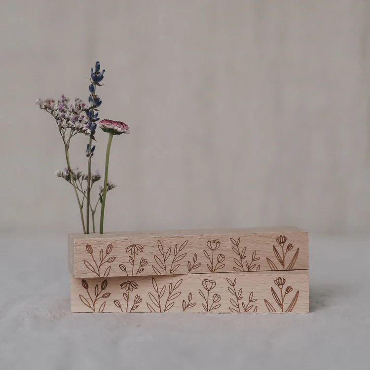 Card and Flower Holder Set of 2 - 12 cm Flower Meadow
