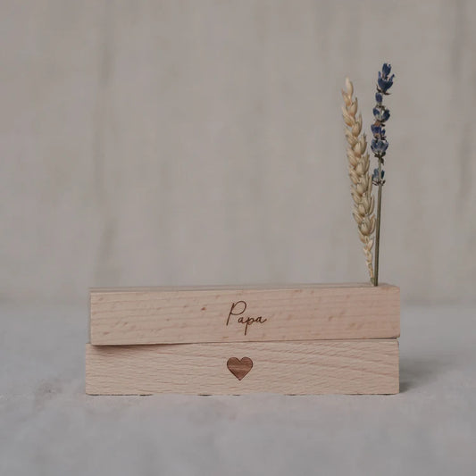 Karten- und Blumenhalter 2er Set - 12 cm Papa