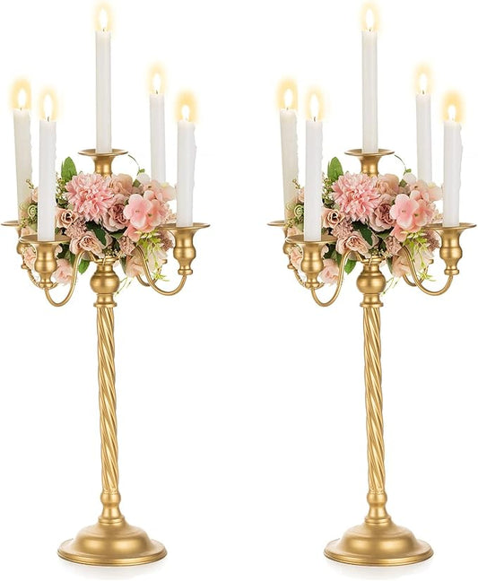 Kerzenständer Gold Kerzenleuchter 5 Armig