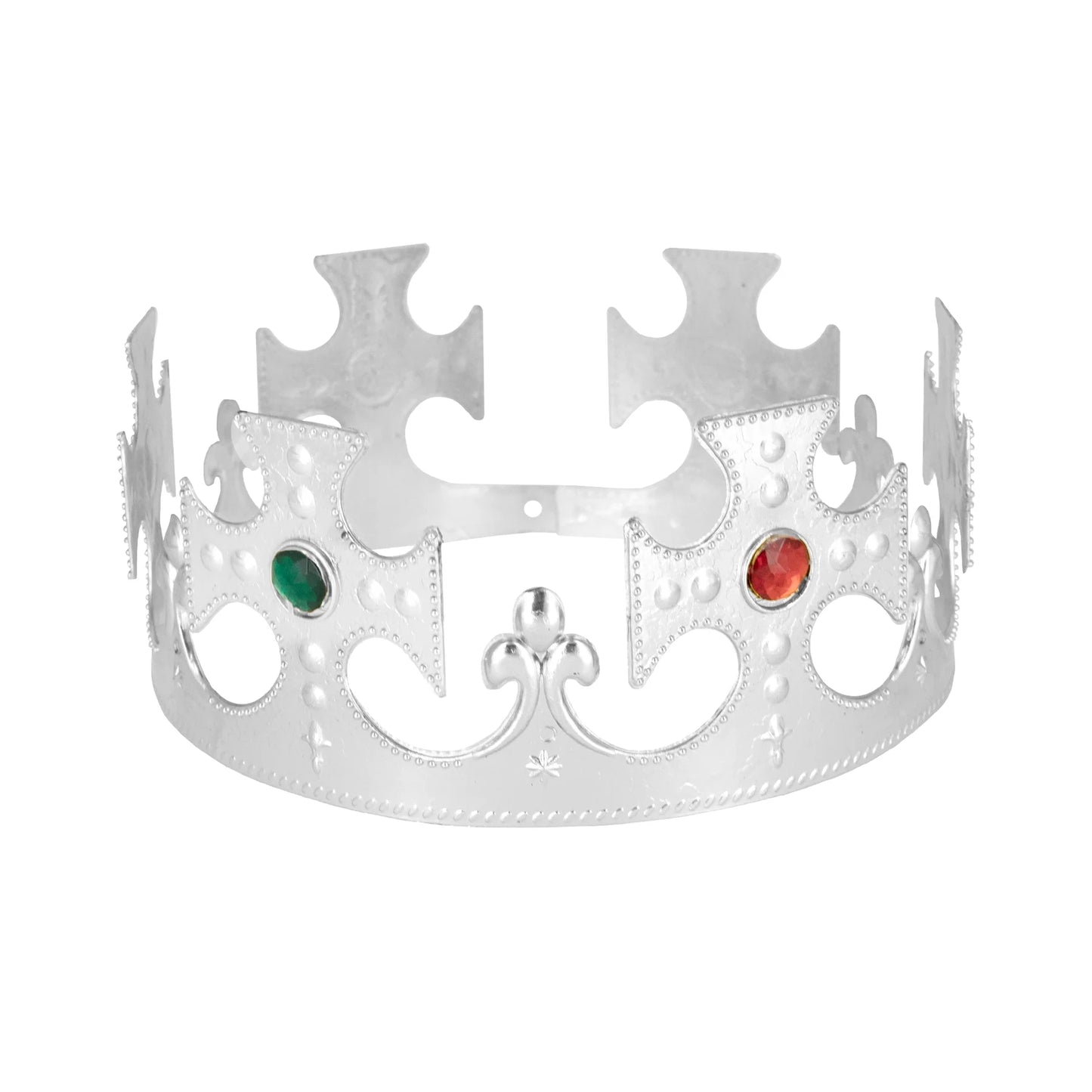 Königskrone aus Silber mit bunten Edelsteinen