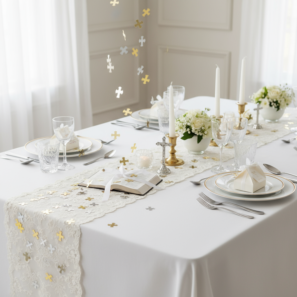 Konfetti Kreuze silber & gold Metallic, 14 g