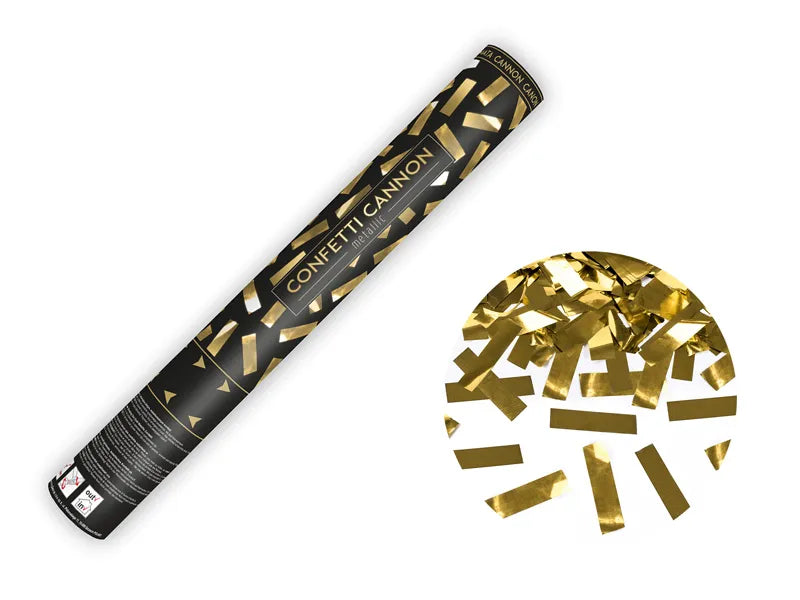 Konfettikanone, gold, 40cm