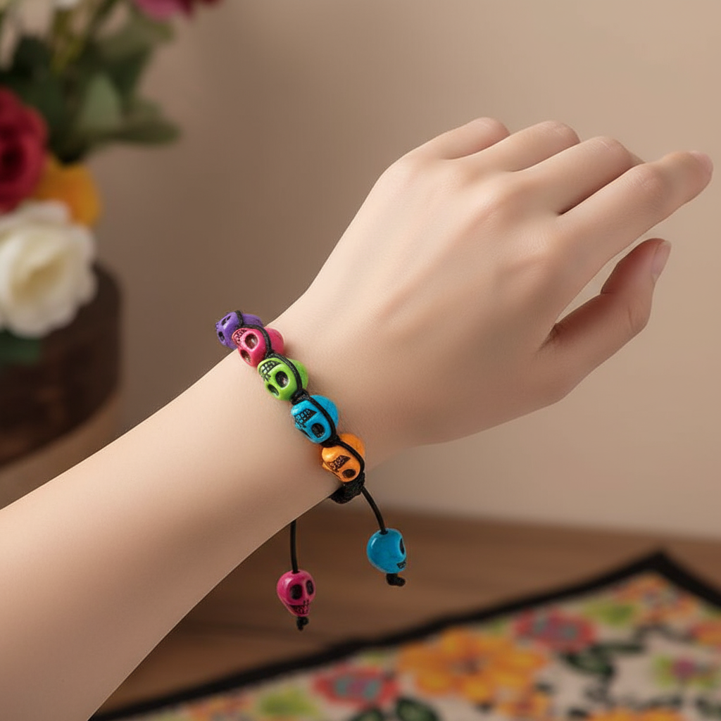 Kostümzubehör Armband Totenkopf Day of the Dead