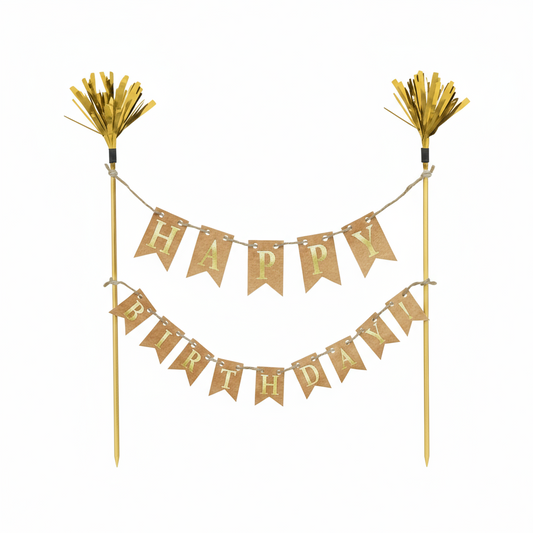 Caketopper Wimpelkette Happy Birthday