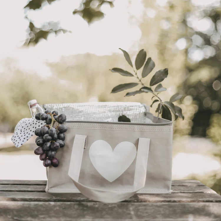 Cooler bag gray heart
