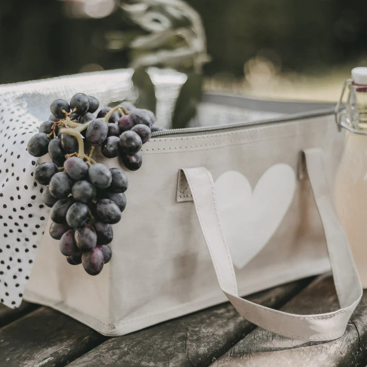 Cooler bag gray heart