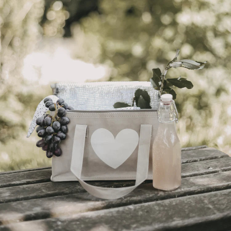 Cooler bag gray heart