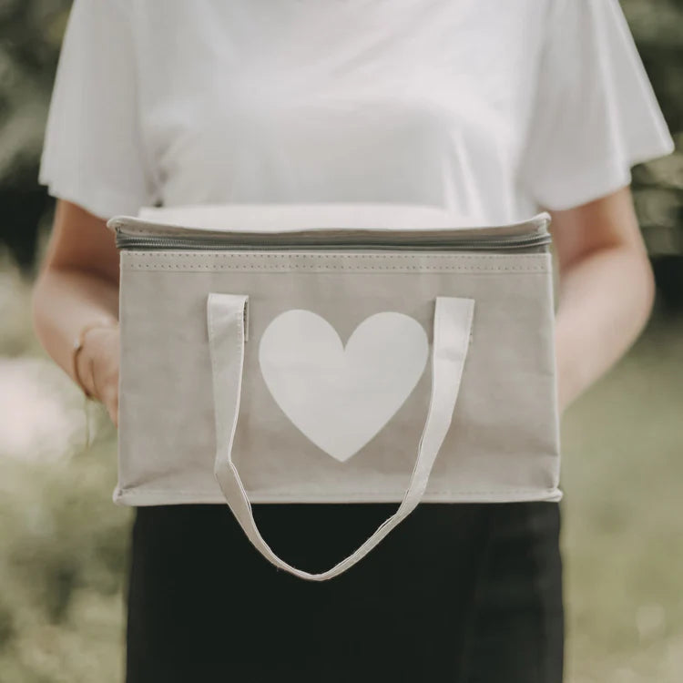 Cooler bag gray heart