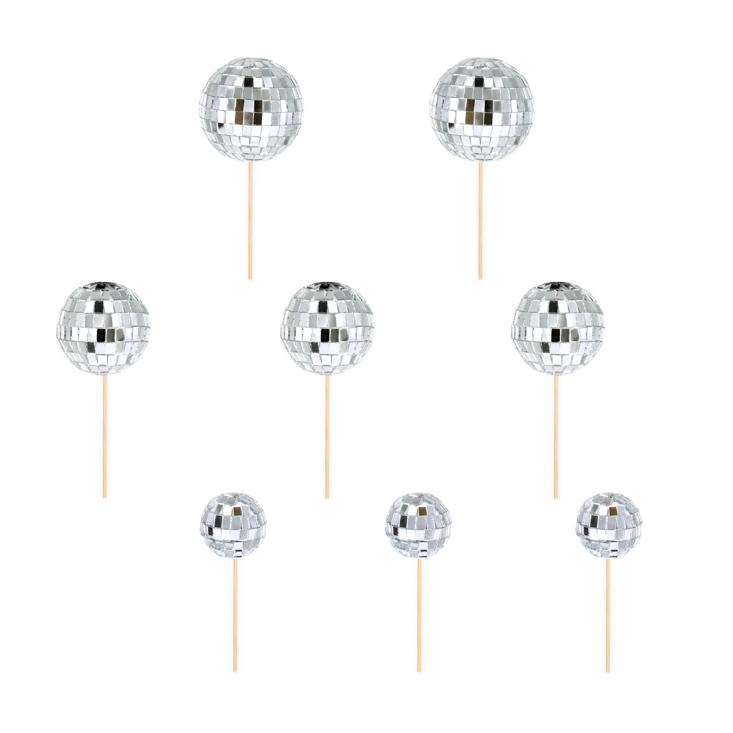 Cake Topper Discokugel, 8-teiliges Set
