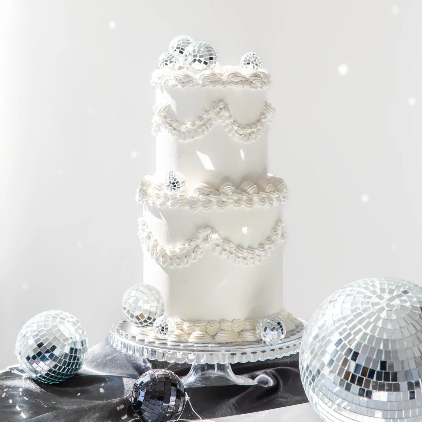Cake Topper Discokugel, 8-teiliges Set