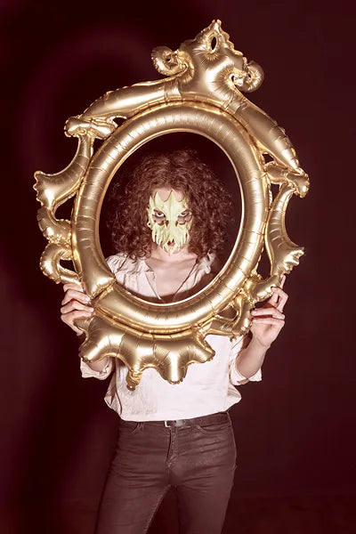 Leuchtende Totenkopfmaske, 14.5x18cm