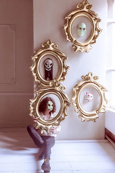 Leuchtende Totenkopfmaske, 14.5x18cm