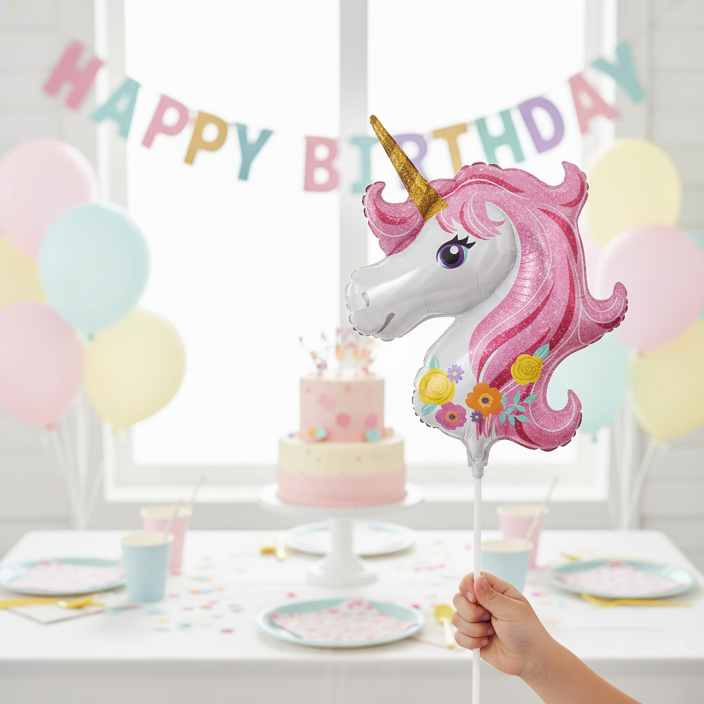 Foil balloon Mini Shape Magical Unicorn 22 cm x 25 cm