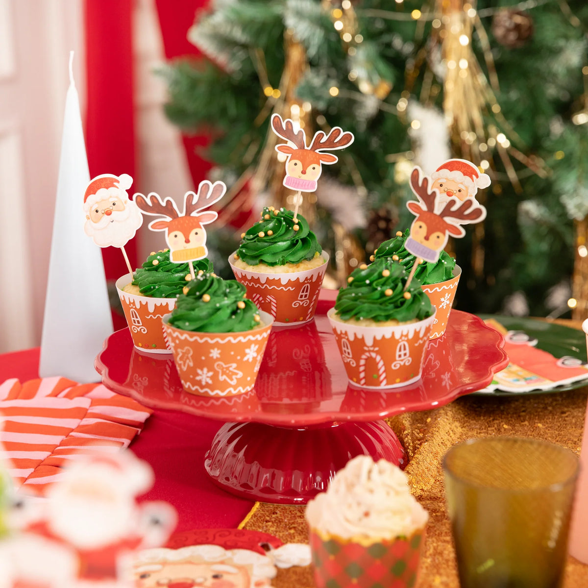 Muffin-Dekoförmchen Weihnachten Lebkuchen – 12 Stück