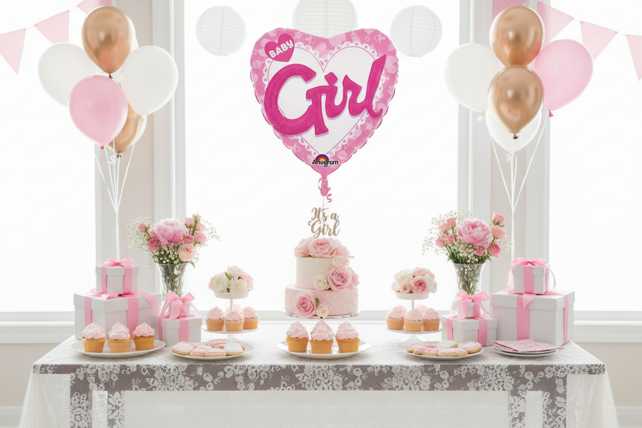 Folienballon, Multi Baby Girl 91 cm x 91 cm