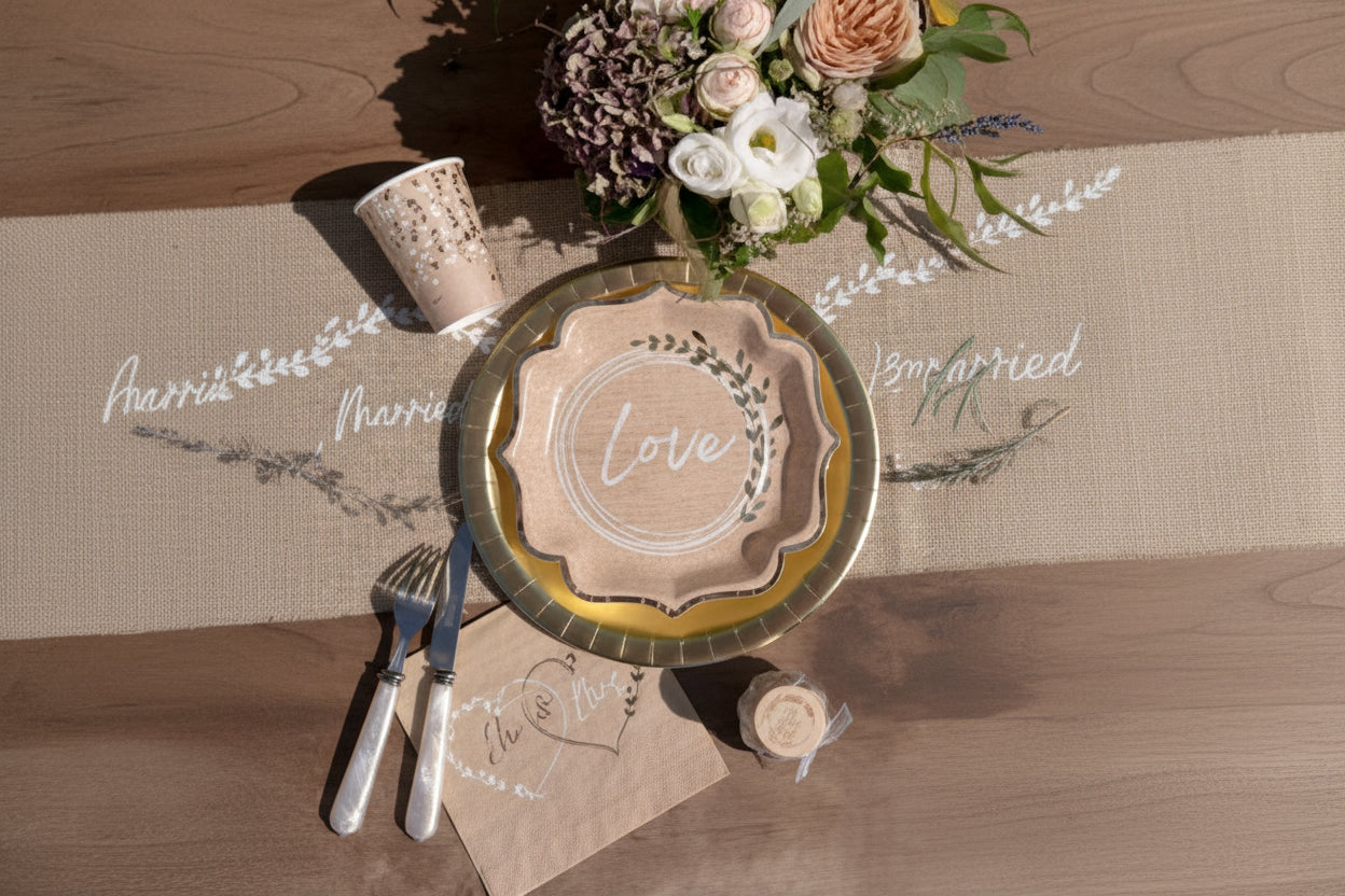 Serviette Natürliche Hochzeit