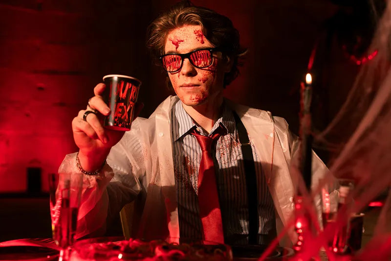 Pappbecher You're next, 250 ml, schwarz-rot