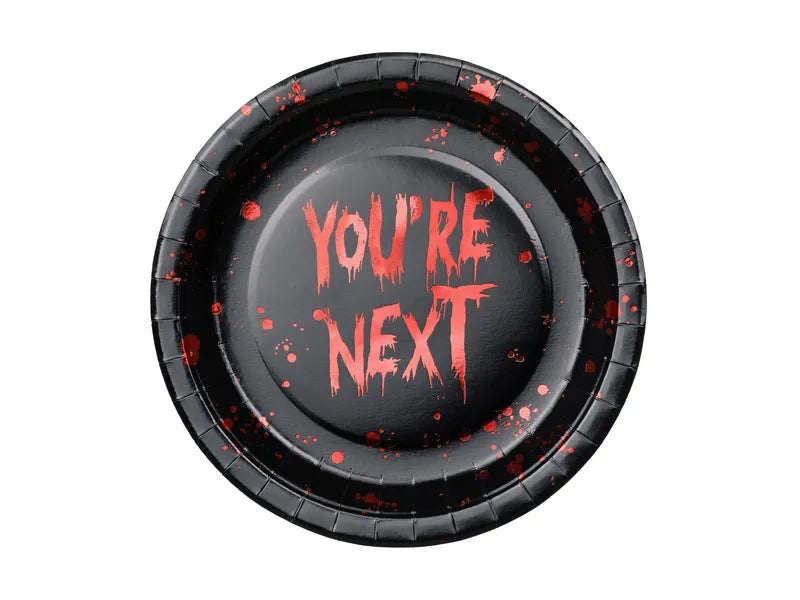 Teller You're next, 23 cm, schwarz-rot
