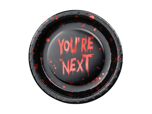 Teller You're next, 23 cm, schwarz-rot