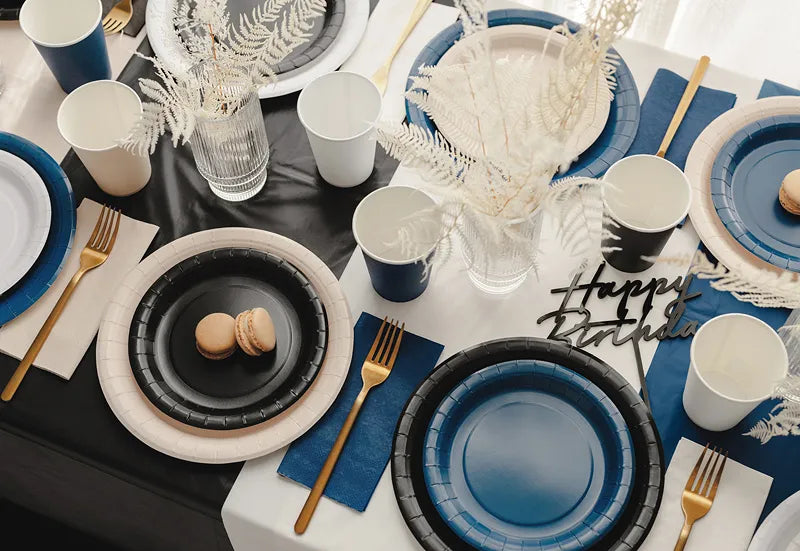 Pappteller, dunkelblau, 23 cm