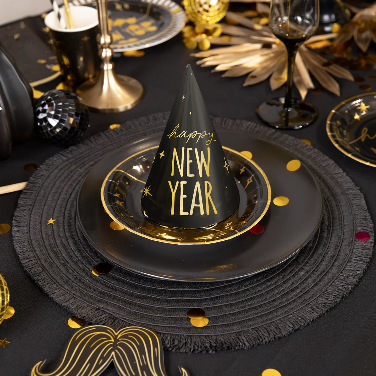 Partyhütchen „Happy New Year“ – 6er-Set