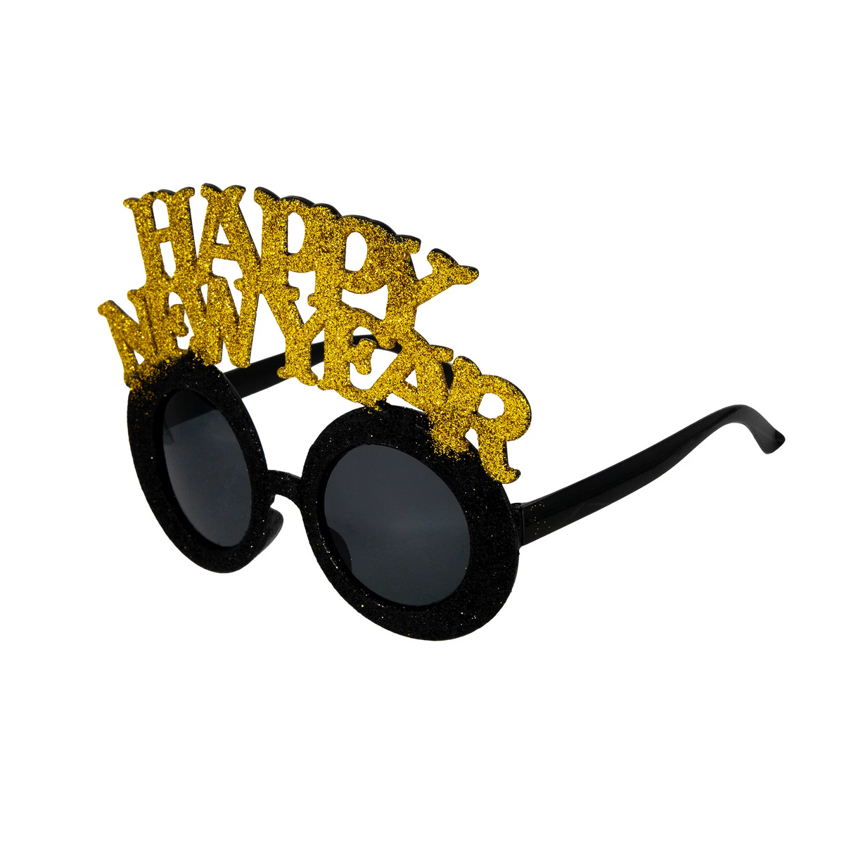 Partybrille „Happy New Year“ schwarz-gold