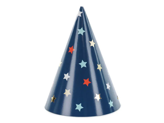 Partyhüte Sterne, 16 cm, Mix