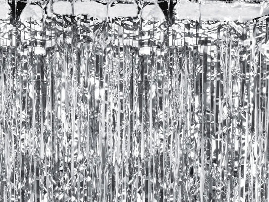 Partyvorhang, silber, 100x200cm