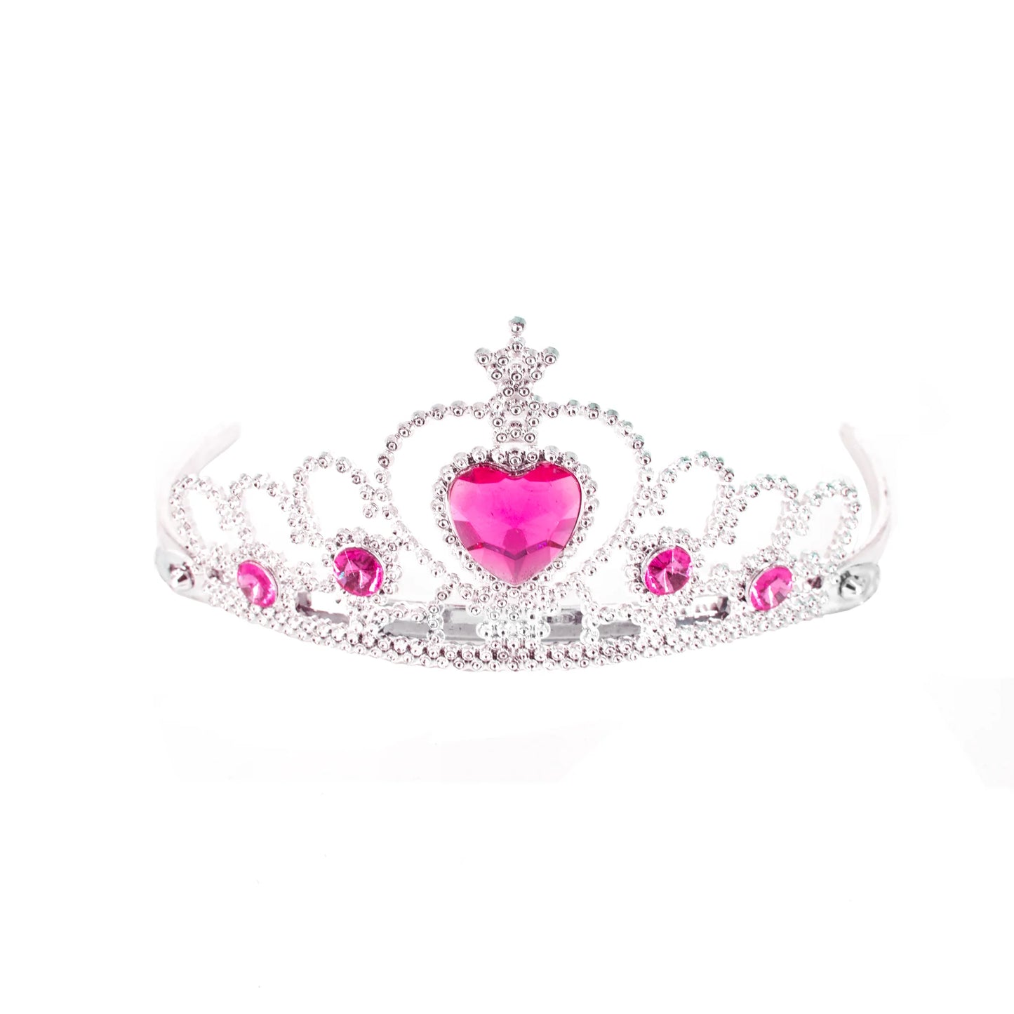 Kostüm-Zubehör Prinzessin Silber-Rosa 8-teilig