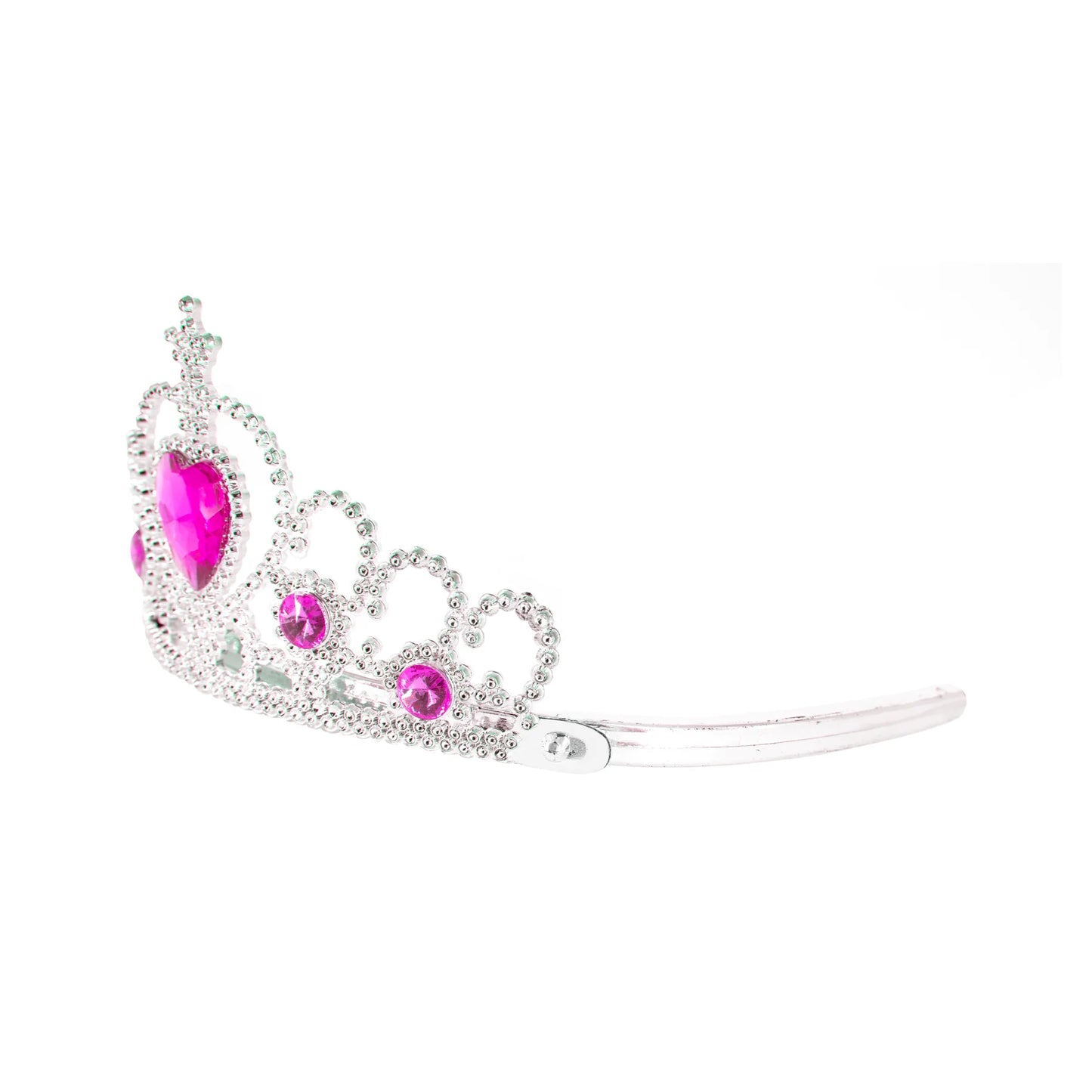 Kostüm-Zubehör Prinzessin Silber-Rosa 8-teilig