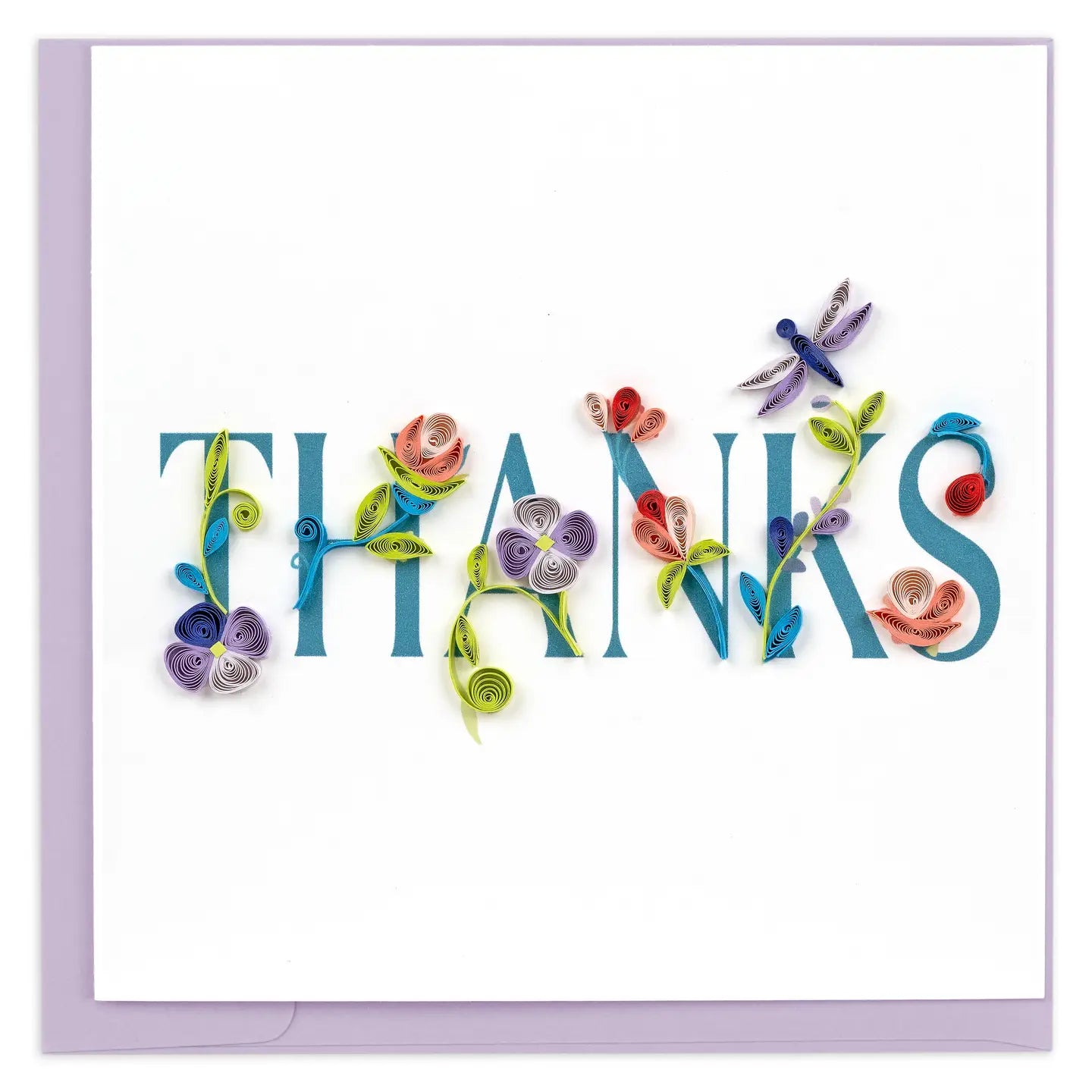 Dankeskarte Thanks – Quilling Handarbeit