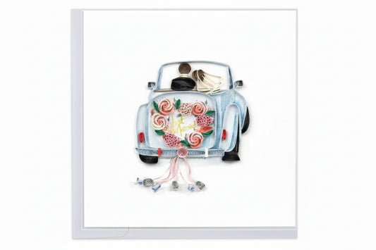 Karte Just Married Hochzeitskarte für das Brautauto - Avaloon Party-Deko-Geschenke