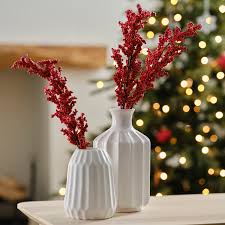 Weihnachtliche Laubdekoration, Rote Beerenstiele - Avaloon Party-Deko-Geschenke