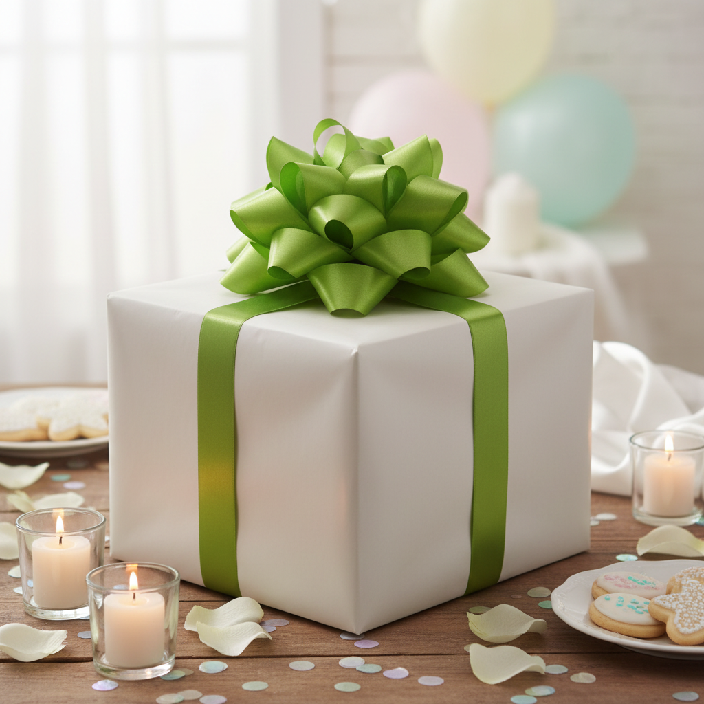 Satin ribbon Susifix - apple green