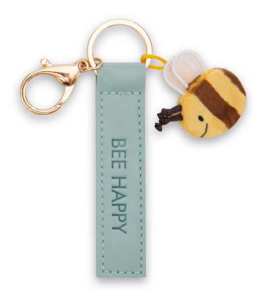 Schlüsselanhänger Bee happy Biene - 12 cm