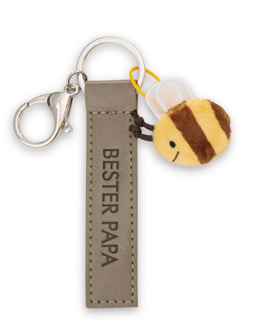 Schlüsselanhänger Bester Papa  Biene 12 cm