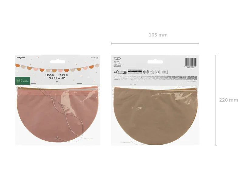 Seidenpapiergirlande, Mix, 3m - Avaloon Party-Deko-Geschenke