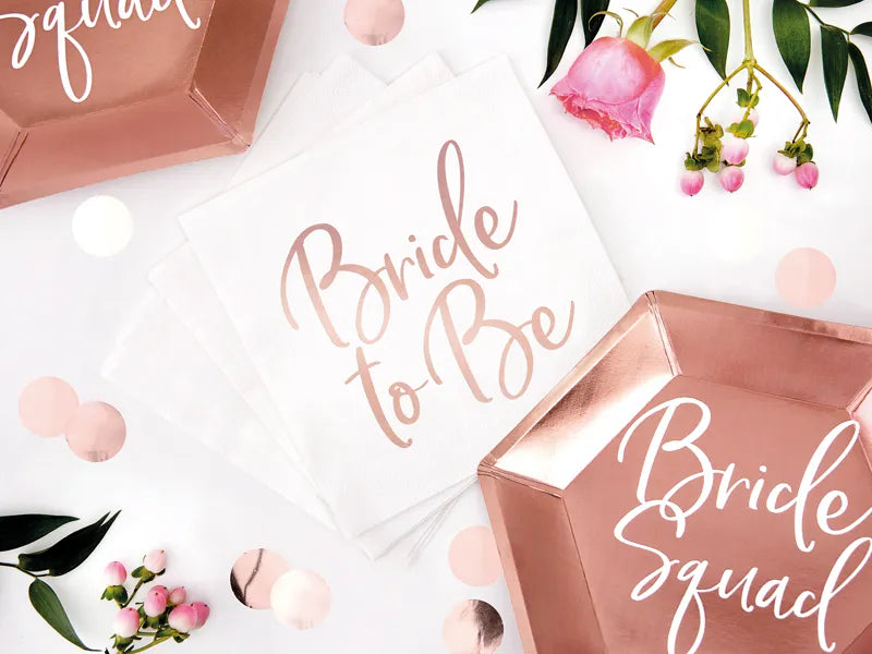 Servietten Bride to Be, roségold, 33x33cm