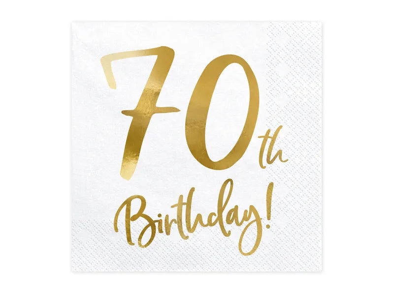 Servietten Birthday weiß 33x33cm