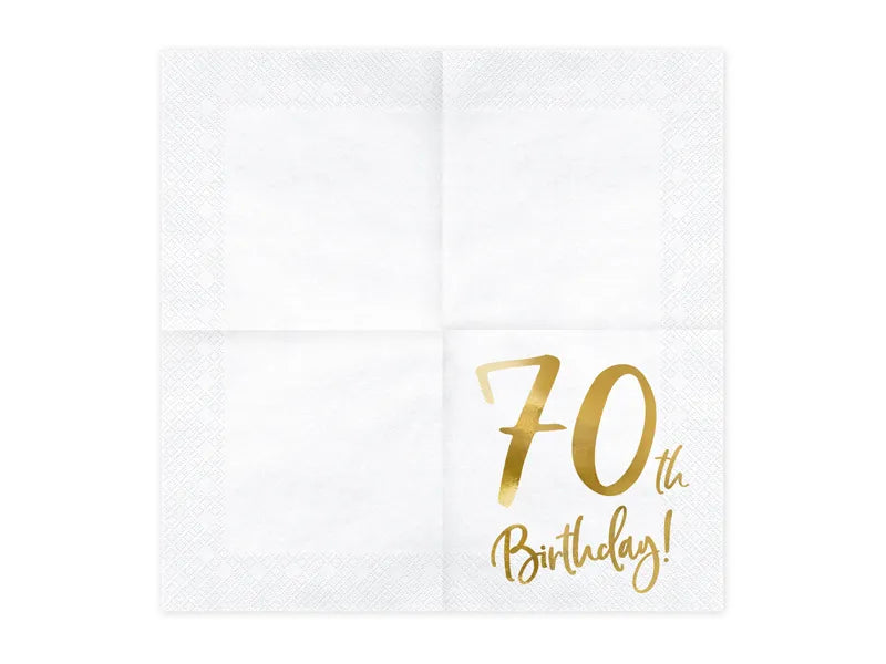 Servietten Birthday weiß 33x33cm