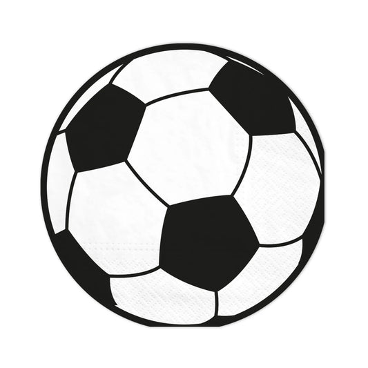 Papierservietten Ball weiss mit schwarzem Aufdruck 20 Stück