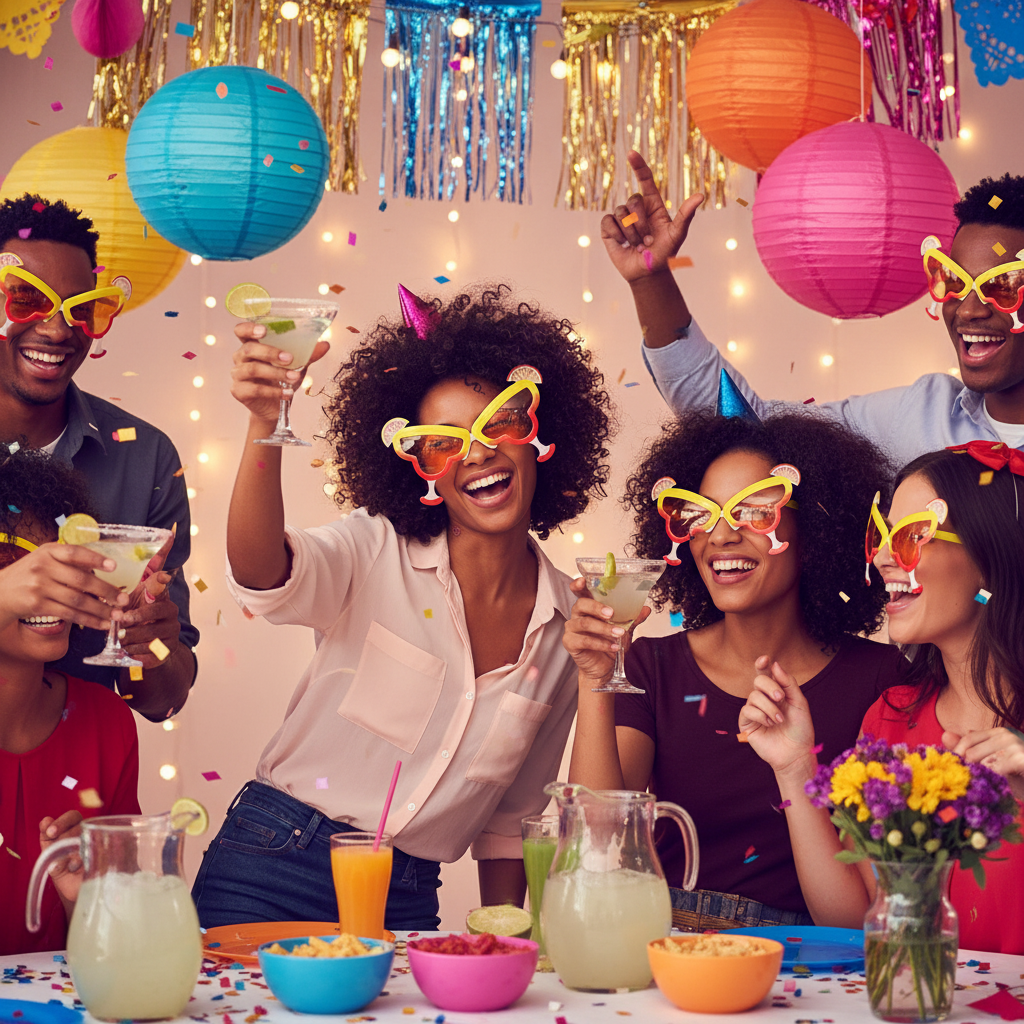 Spaß-Brille Tequila getönt Plastik 14,4 x 10 cm